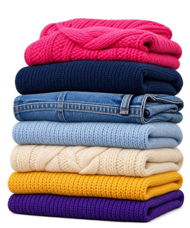Nette stapel goede kleding